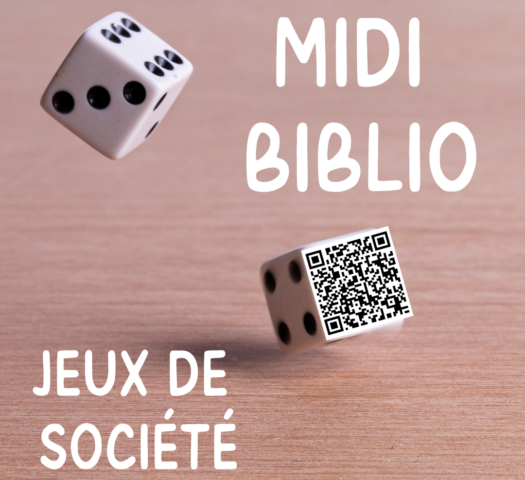 Affiche pour le Midi Biblio - Jeux de société